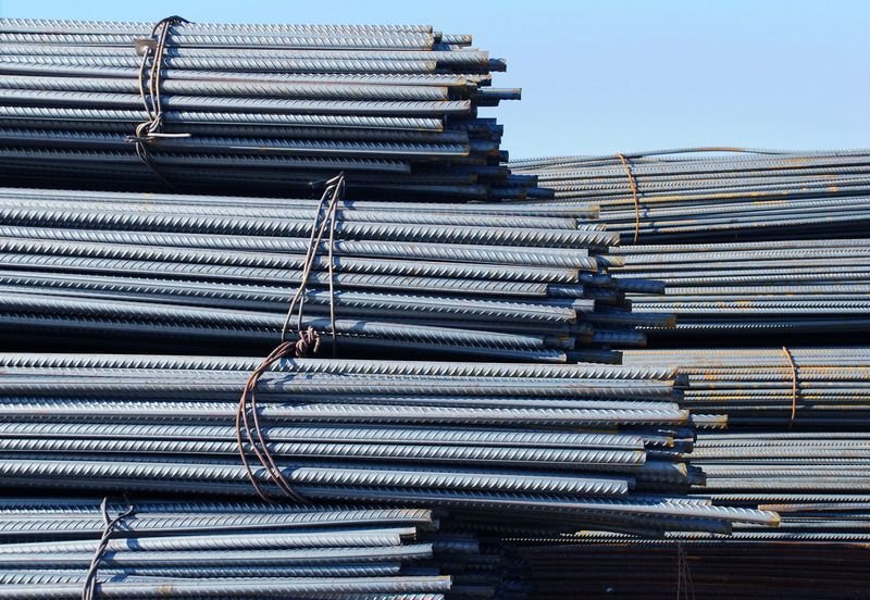 TMT Steel Rebar stock in warehouse
